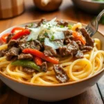 philly cheesesteak pasta recipe